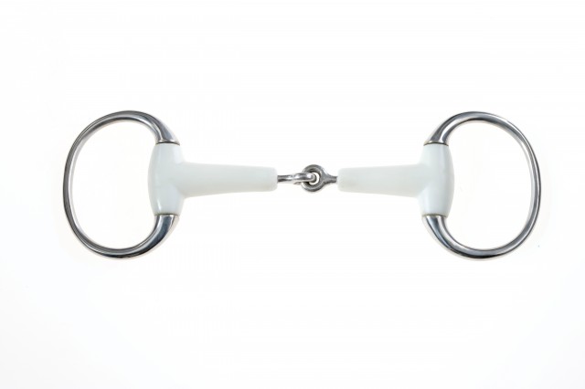 Korsteel Flexi Mouth Jointed Eggbutt Snaffle Bit (Ivory)