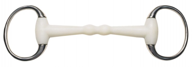 Korsteel Flexi Mullen Mouth Eggbutt Snaffle Bit (Ivory