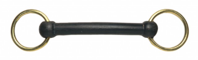 Korsteel Nylon Brass Mullen Mouth Loose Ring Snaffle Bit