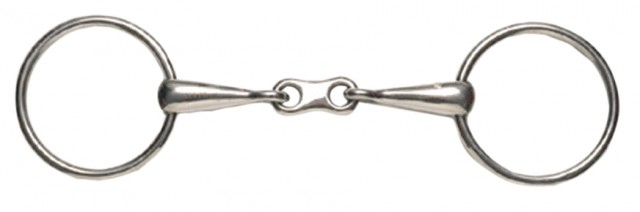 Korsteel Stainless Steel Thin Mouth French Link Loose Ring Snaffle Bit