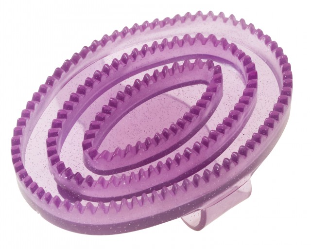 Roma Clear Rubber Curry Comb (Purple Large)