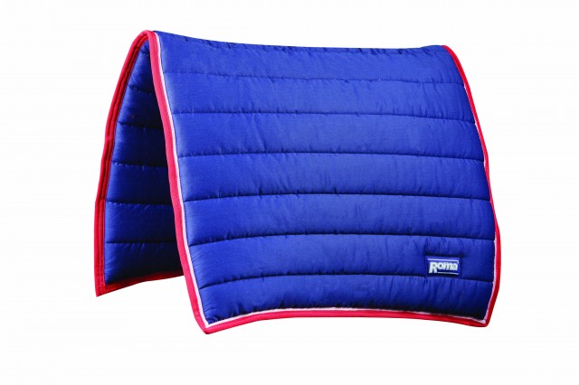 Roma Comfort All Purpose Saddle Pad (Navy/Red/White)