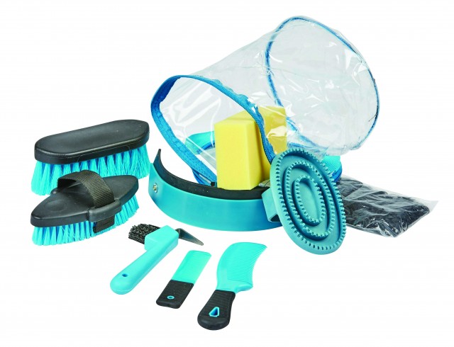 Roma Cylinder 9 Piece Grooming Kit (Teal)