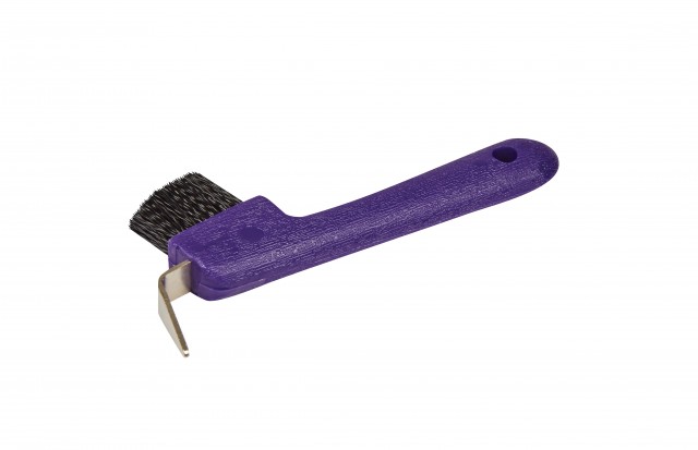 Roma Deluxe Hoof Pick With Brush (Purple)