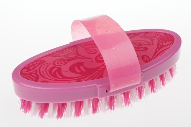 Roma Equi Leather Back Soft Touch Body Brush (Pink)