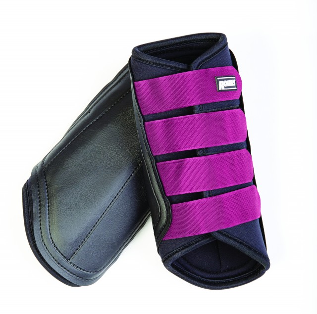 Roma Neoprene Brushing Boots (Black/Fuchsia)
