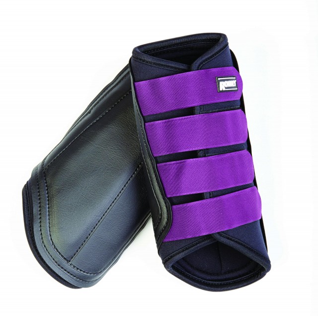 Roma Neoprene Brushing Boots (Black/Purple)