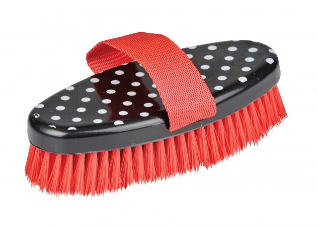 Roma Pattern Body Brush (Black Polka Dots)