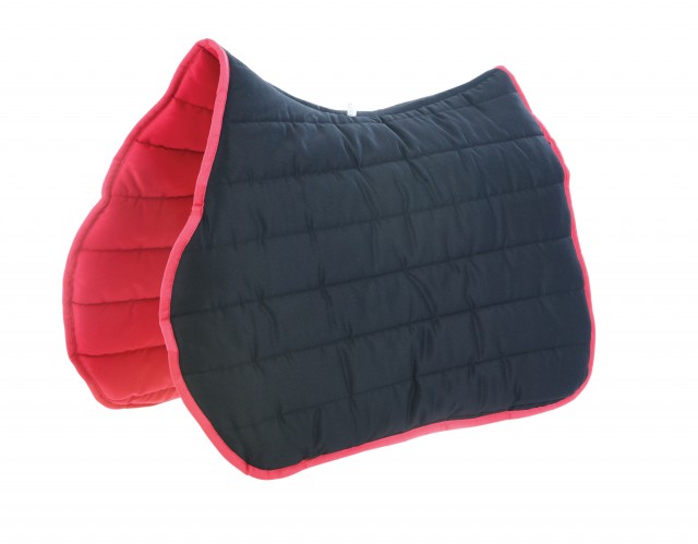 Roma Reversible Softie All Purpose Saddle Pad (Black/Hot Pink)