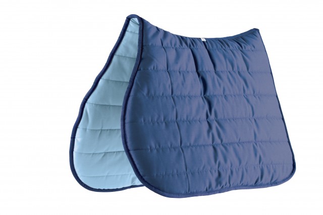 Roma Reversible Softie All Purpose Saddle Pad (Navy/Light Blue)