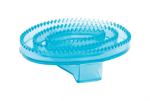 Roma Rubber Curry Comb (Blue Glitter)