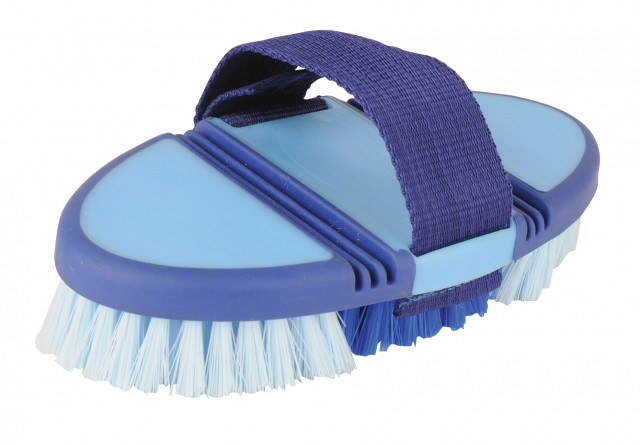 Roma Soft Grip Flex Body Brush (Blue)