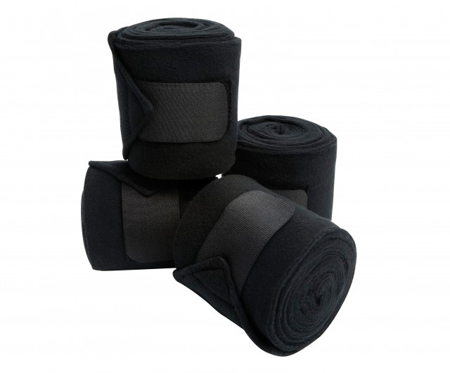 Roma Thick Polo Bandages 4 Pack (Black)
