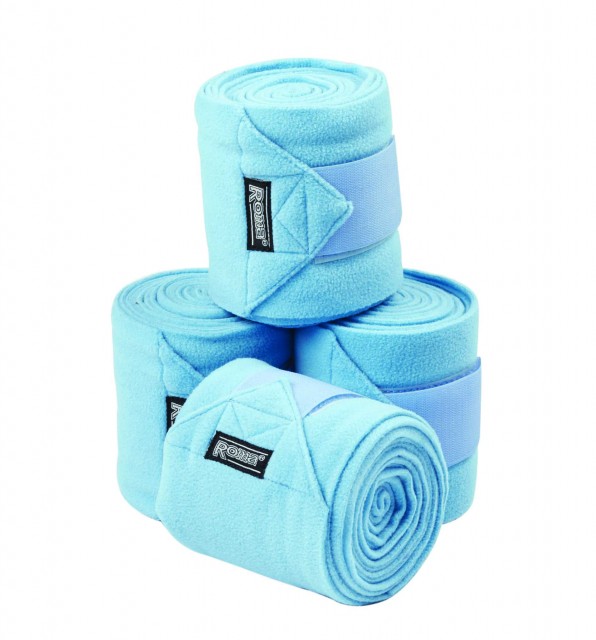 Roma Thick Polo Bandages 4 Pack (Bright Blue)