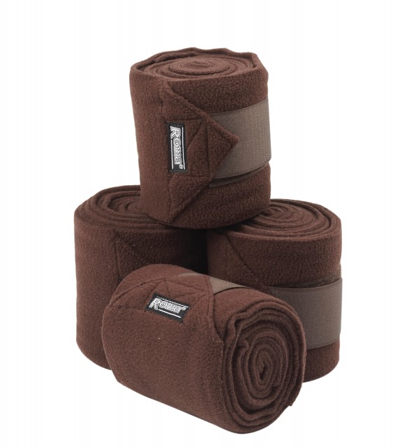 Roma Thick Polo Bandages 4 Pack (Coffee)