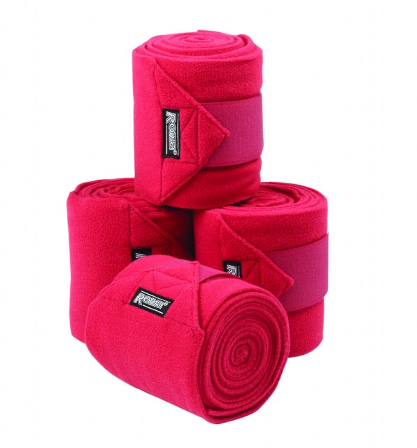 Roma Thick Polo Bandages 4 Pack (Red)