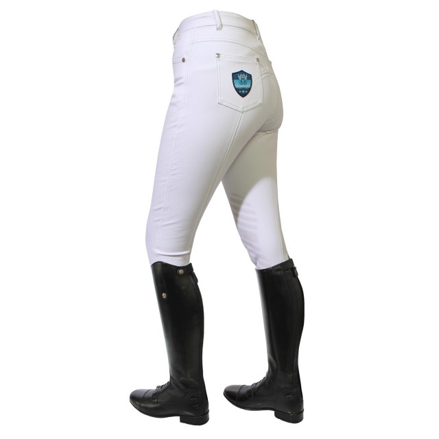 Mark Todd (Clearance) Women's Venus Grip Breeches (White/Blue)