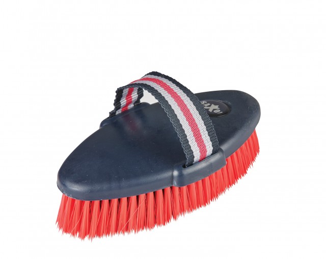 Saxon Two Tone Body Brush (Navy/Red)