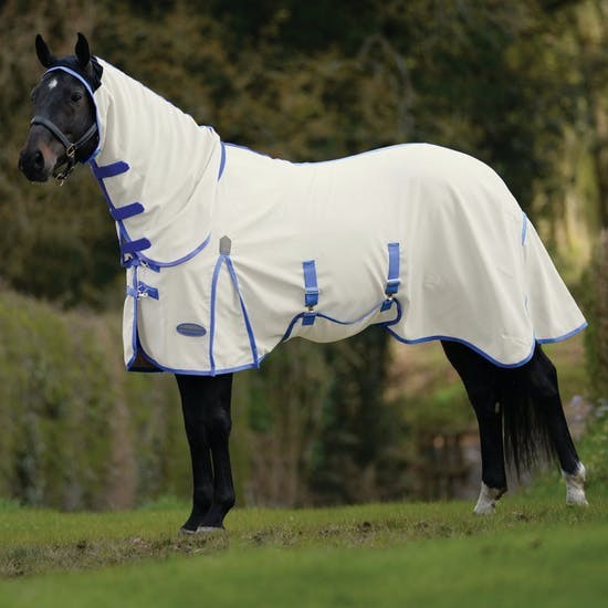 Weatherbeeta ComfiTec Shield Fly Rug - Combo (White/Blue)
