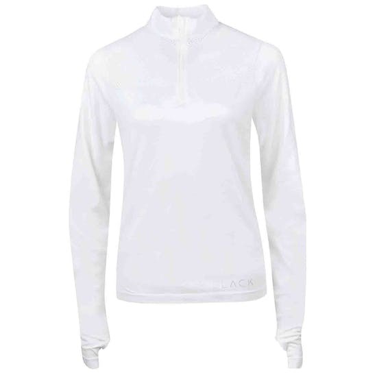 Dublin Ladies Black Jenny Half Zip Competition Shirt (White)