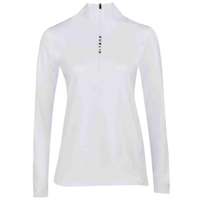 Dublin Ladies Black Leslie Half Zip Thermal Top (White)