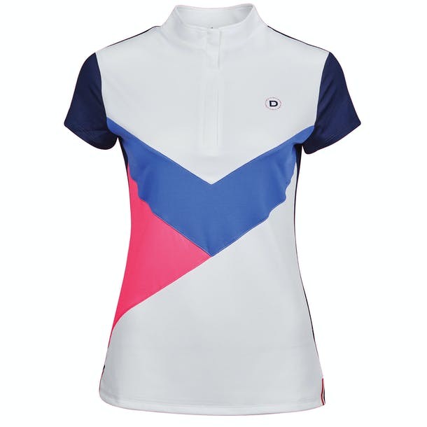 Dublin Ladies Vivian Half Zip Competition Shirt (White Multi)