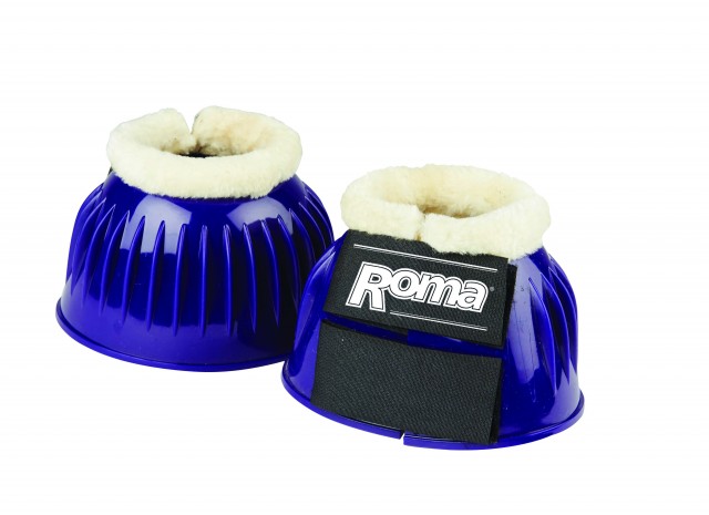 Roma Fleece Trim Rubber Bell Boots (Purple/White)