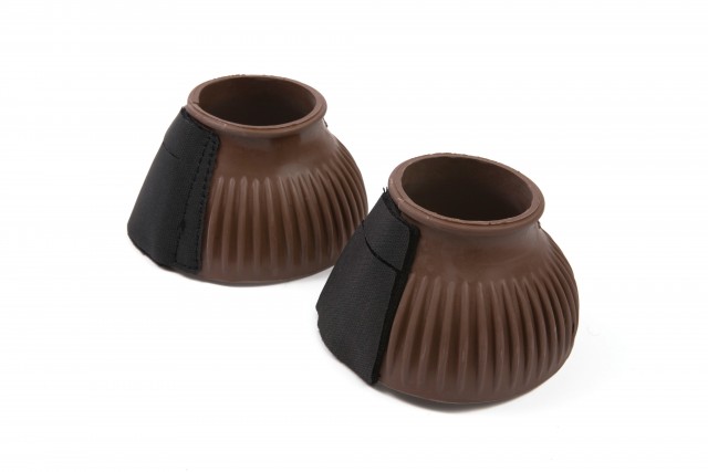 Roma Ribbed Touch Tape Bell Boots (Brown)