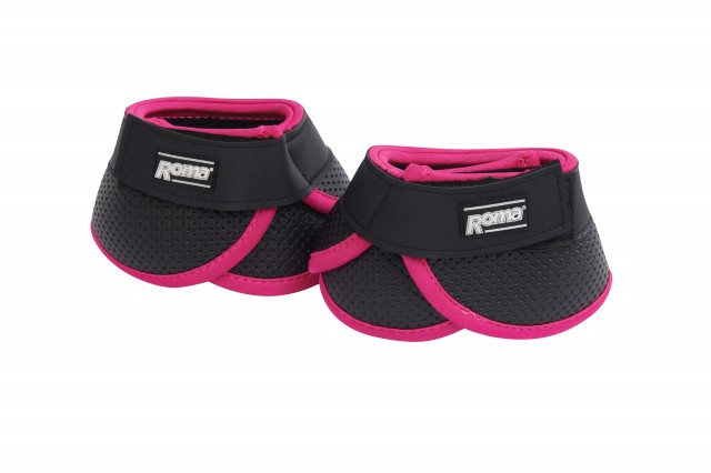 Roma Scallop Bell Boots (Black/Pink)