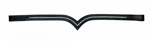Kincade V Shaped Diamante Browband (Brown)