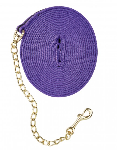 Kincade Padded Two Tone Lunge Line With Chain (Purple/Black)