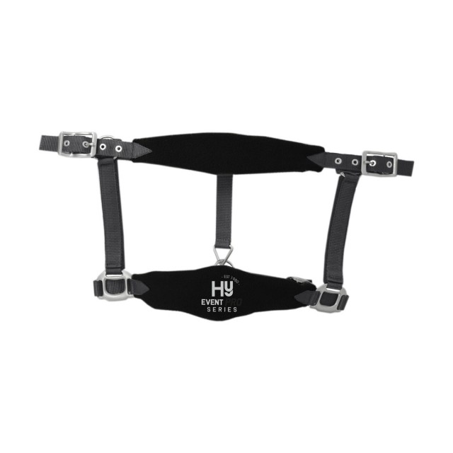 Hy Event Pro Series Head Collar and Lead Rope (Black/Grey)