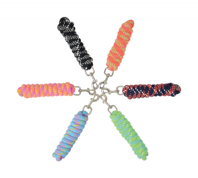 Hy Fleck Lead Rope (Navy/Neon Orange/White)