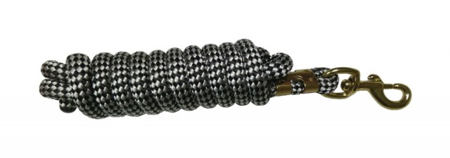Hy Plaited Lead Rope (Black/Silver Grey)