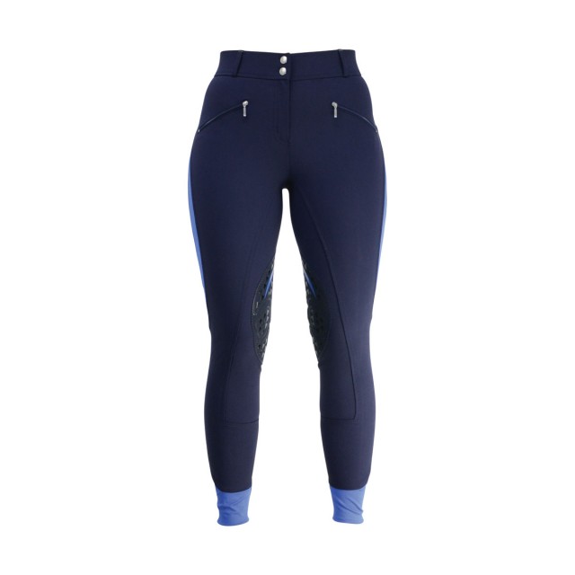 Hy Performance Sport Active Ladies Breeches (Navy/Regal Blue)