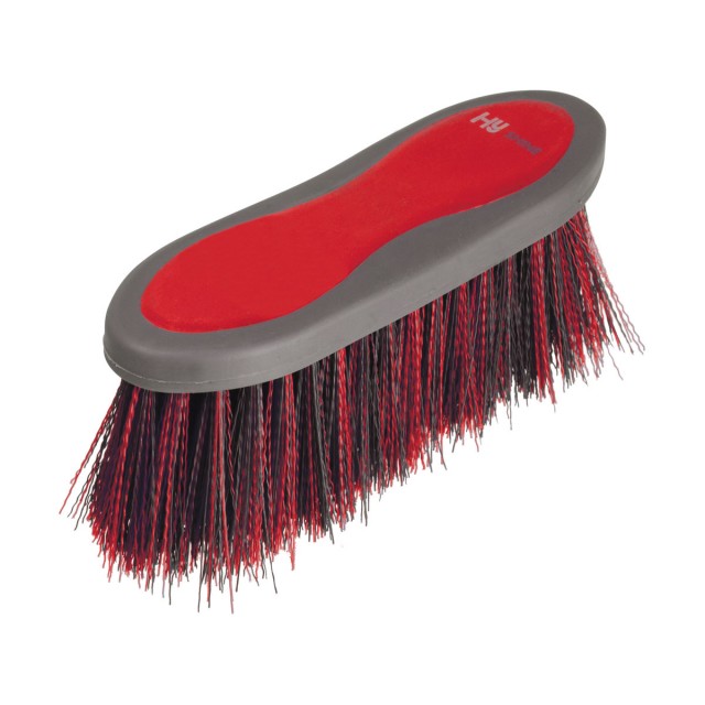 HySport Active Groom Long Bristle Dandy Brush (Rosette Red)