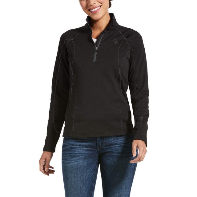 Ariat Women's Conquest 2.0 1/2 Zip Sweatshirt (Black)