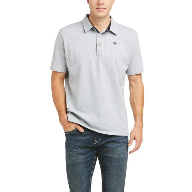 Ariat Men's Medal Polo (Heather Gray)