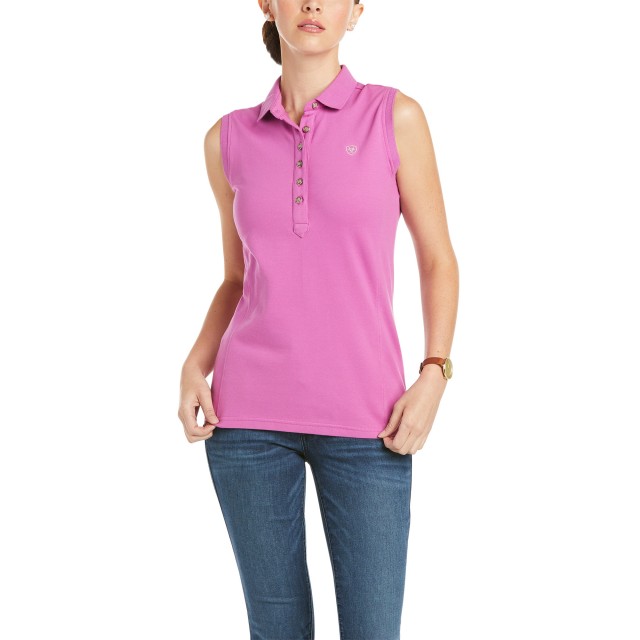 Ariat Women's Sleeveless Prix Polo 2.0 (Meadow Mauve)