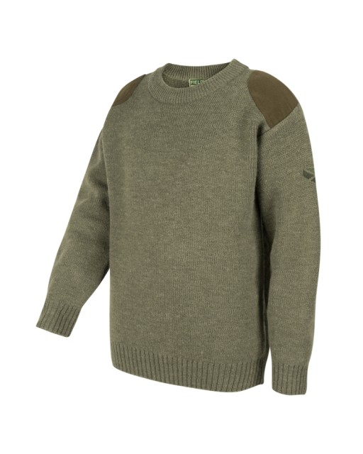 Hoggs of Fife Junior Melrose Hunting Pullover (Soft Marled Green)