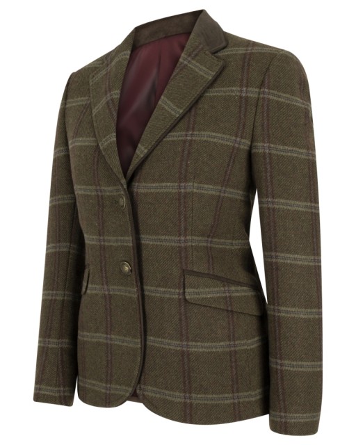 Hoggs of Fife Ladies Musselburgh Tweed Hacking Jacket (Bracken Tweed)