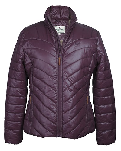 Hoggs of Fife Ladies Wilton Padded Jacket (Dark Plum)