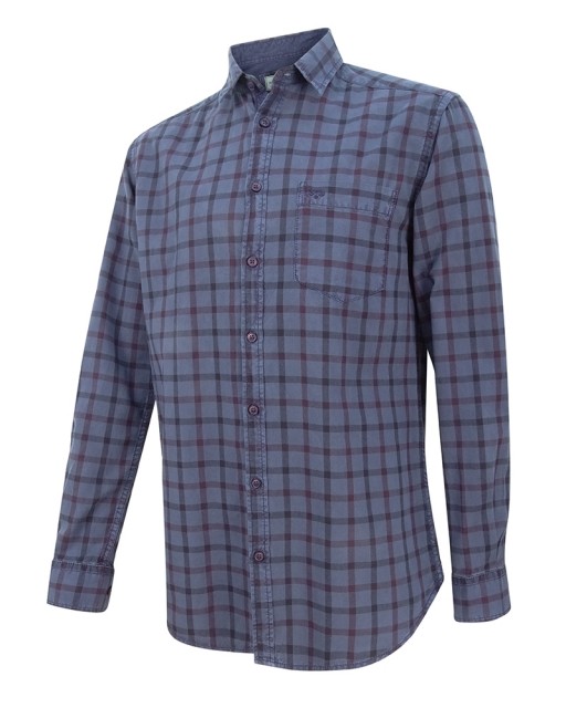 Hoggs of Fife Men's Braemar Check Shirt (Blue Check)
