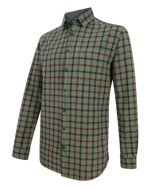 Hoggs of Fife Men's Braemar Check Shirt (Green Check)