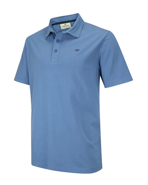 Hoggs of Fife Men's Crail Jersey Poloshirt (Dutch Blue)