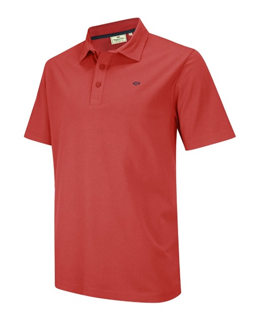 Hoggs of Fife Men's Crail Jersey Poloshirt (Garnet Red)