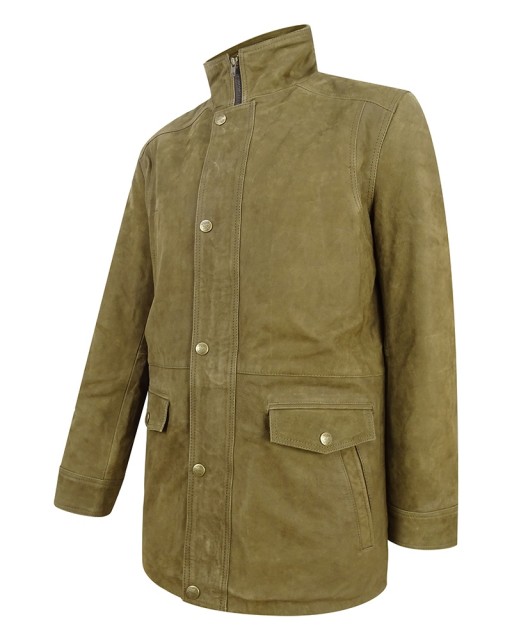 Hoggs of Fife Men's Dunkeld Leather Field Jacket (Khaki)