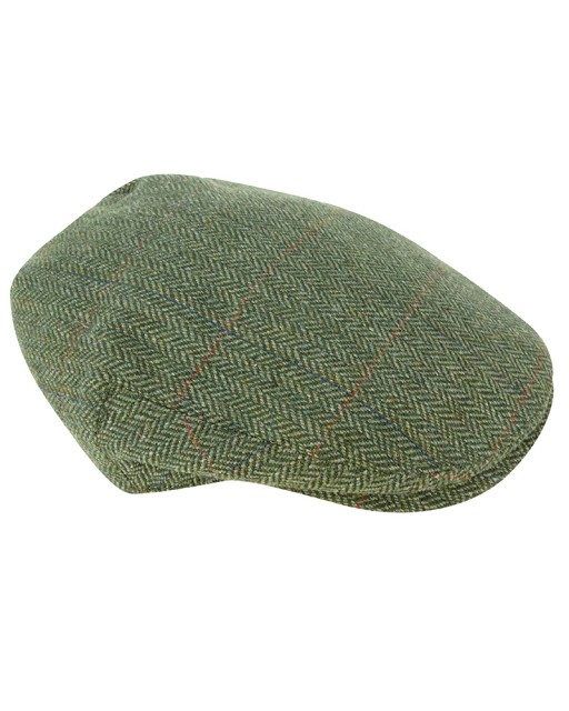 Hoggs of Fife Men's Helmsdale Waterproof Tweed Cap (Green)