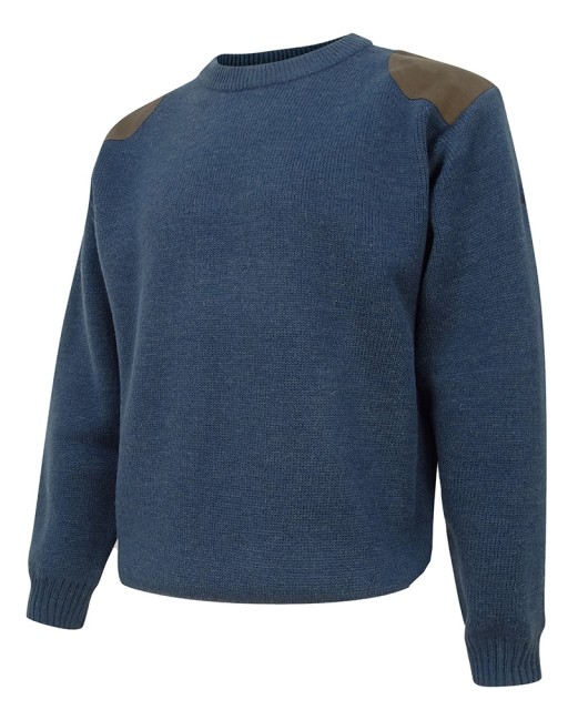 Hoggs of Fife Men's Melrose Hunting Pullover (Marled Navy)