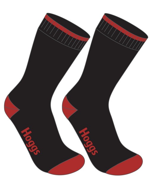 Hoggs of Fife Men's Performance Thermal Work Socks - Twin Pack (Black)